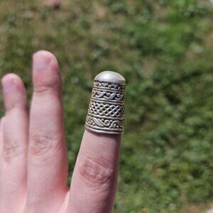 925 Sterling Silver Vintage Thimble Size 5.5 16mm Inside Diameter